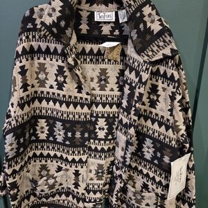 Tantrums Black and Beige Southwestern Style Jacket